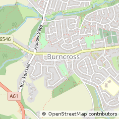Map of Sheffield, Yorkshire