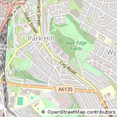 Map of Sheffield, South Yorkshire