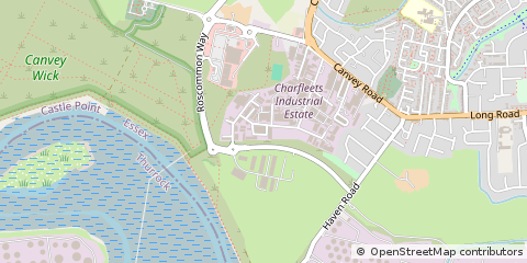 Map of Canvey Island, Essex
