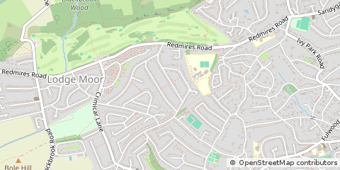 Map of Sheffield, South Yorks