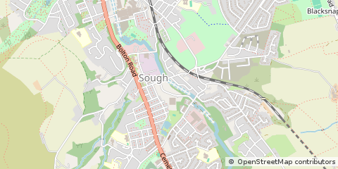 Map of Darwen, Lancashire