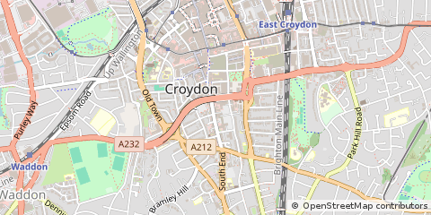 Map of Croydon, Surrey