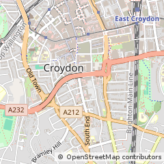 Map of Croydon, Surrey