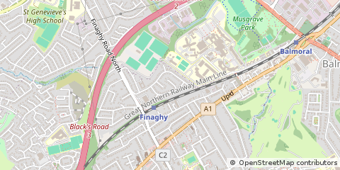 Map of Belfast, Antrim