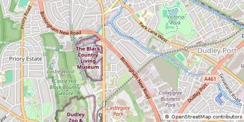 Map of Dudley, West Midlands