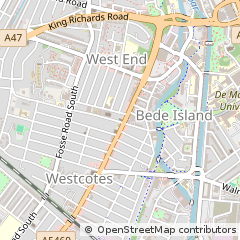 Map of Leicester, Leicestershire