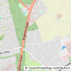 Map of Tadworth, Surrey