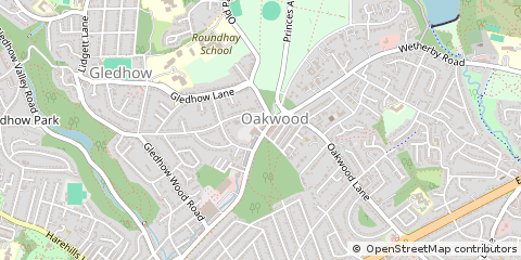Map of Leeds, West Yorkshire
