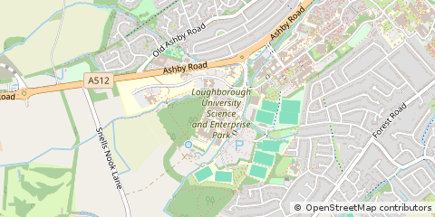 Map of Loughborough, Leicestershire