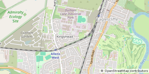 Map of Stockton-on-Tees, Cleveland