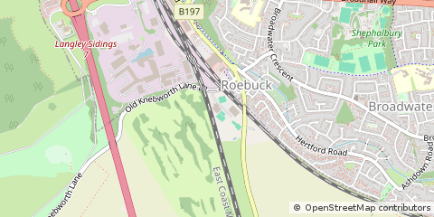 Map of Stevenage, Herts
