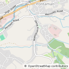 Map of Ammanford, Carmarthenshire