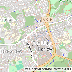 Map of Harlow, Essex
