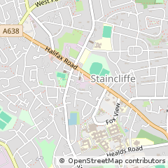Map of Dewsbury, West Yorkshire