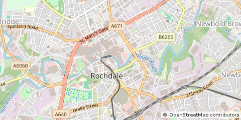 Map of Rochdale, Lancashire