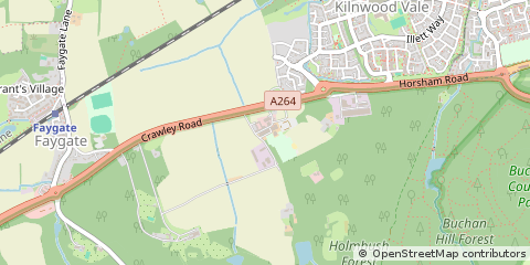 Map of Horsham, West Sussex