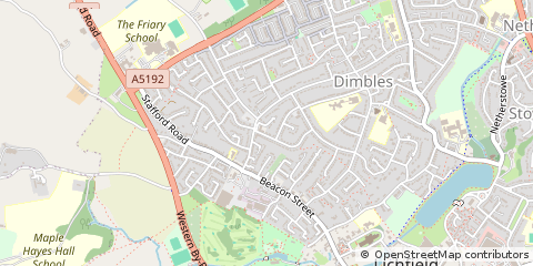 Map of Lichfield