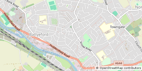 Map of Mirfield, West Yorkshire
