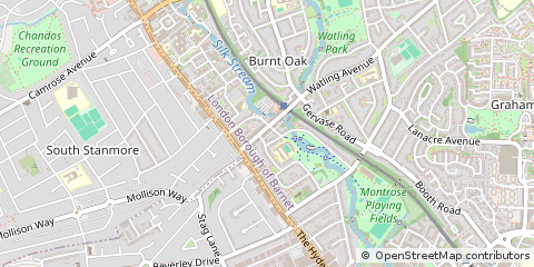 Map of Edgware, Middlesex