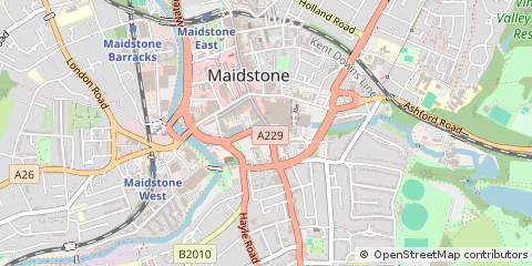 Map of Maidstone, Kent