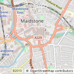 Map of Maidstone, Kent