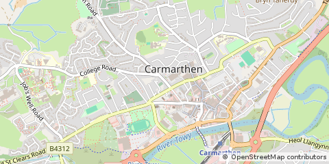 Map of Carmarthen