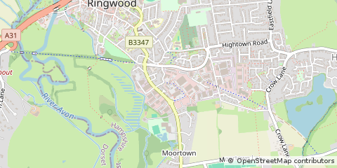 Map of Ringwood, Hampshire