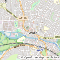 Map of Ware, Hertfordshire