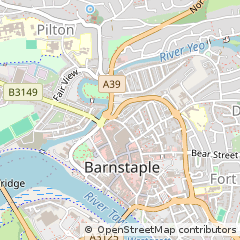 Map of Bideford, Devon