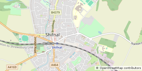 Map of Shifnal, Shropshire