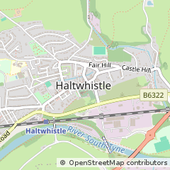 Map of Haltwhistle, Northumberland