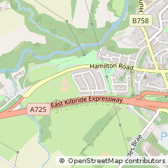 Map of Blantyre, South Lanarkshire