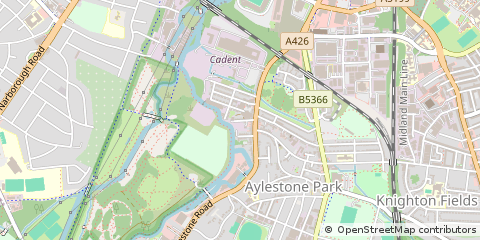 Map of Leicester, Leicestershire