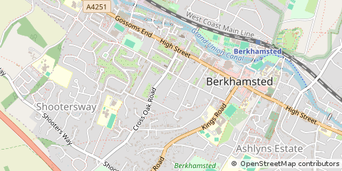 Map of Berkhamsted, Hertfordshire