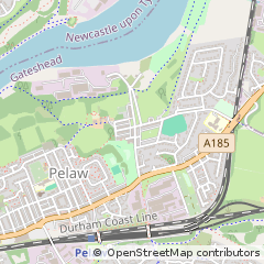 Map of Gateshead, Tyne & Wear,