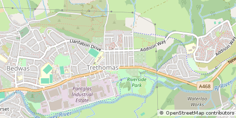 Map of Caerphilly