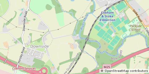 Map of Cobham, Surrey