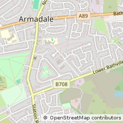 Map of Armadale, West Lothian