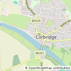 Map of Corbridge, Northumberland