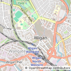 Map of Wigan, Greater Manchester
