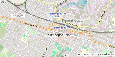 Map of Sittingbourne, Kent