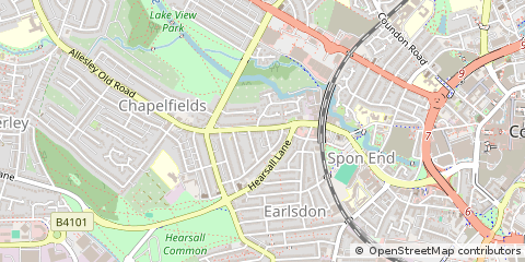 Map of Coventry, West Midlands