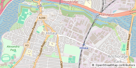 Map of Hilsea, Portsmouth Hampshire