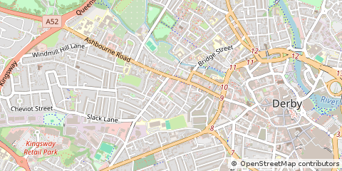 Map of Derby, Surrey