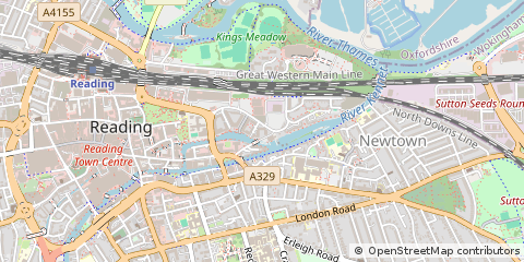 Map of Reading, Berkshire