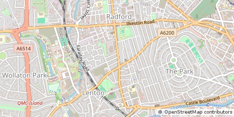 Map of Nottingham, Nottinghamshire