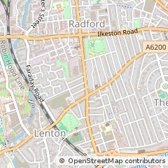 Map of Nottingham, Nottinghamshire