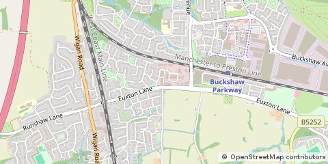 Map of Chorley, Lancashire