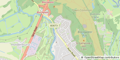 Map of Christchurch, Dorset