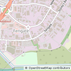 Map of Peterborough, Lincolnshire